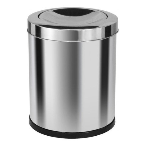 Lixeira em Inox com Tampa Meia Esfera Inox 13,5 Litros Cor:inox