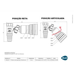 Adaptador para Maquina de Lavar Articulado 45° ou 90° Blukit - 030448 - 3