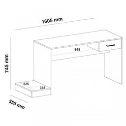 Mesa Gamer com Painel para TV até 60 Polegadas Slim Espresso Móveis - 13