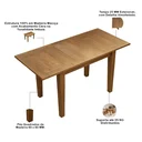Ver imagem 3 de Mesa Extensível Cozinha Gourmet Madeira 110cm Gran W02 Imbuia - Lyam Decor