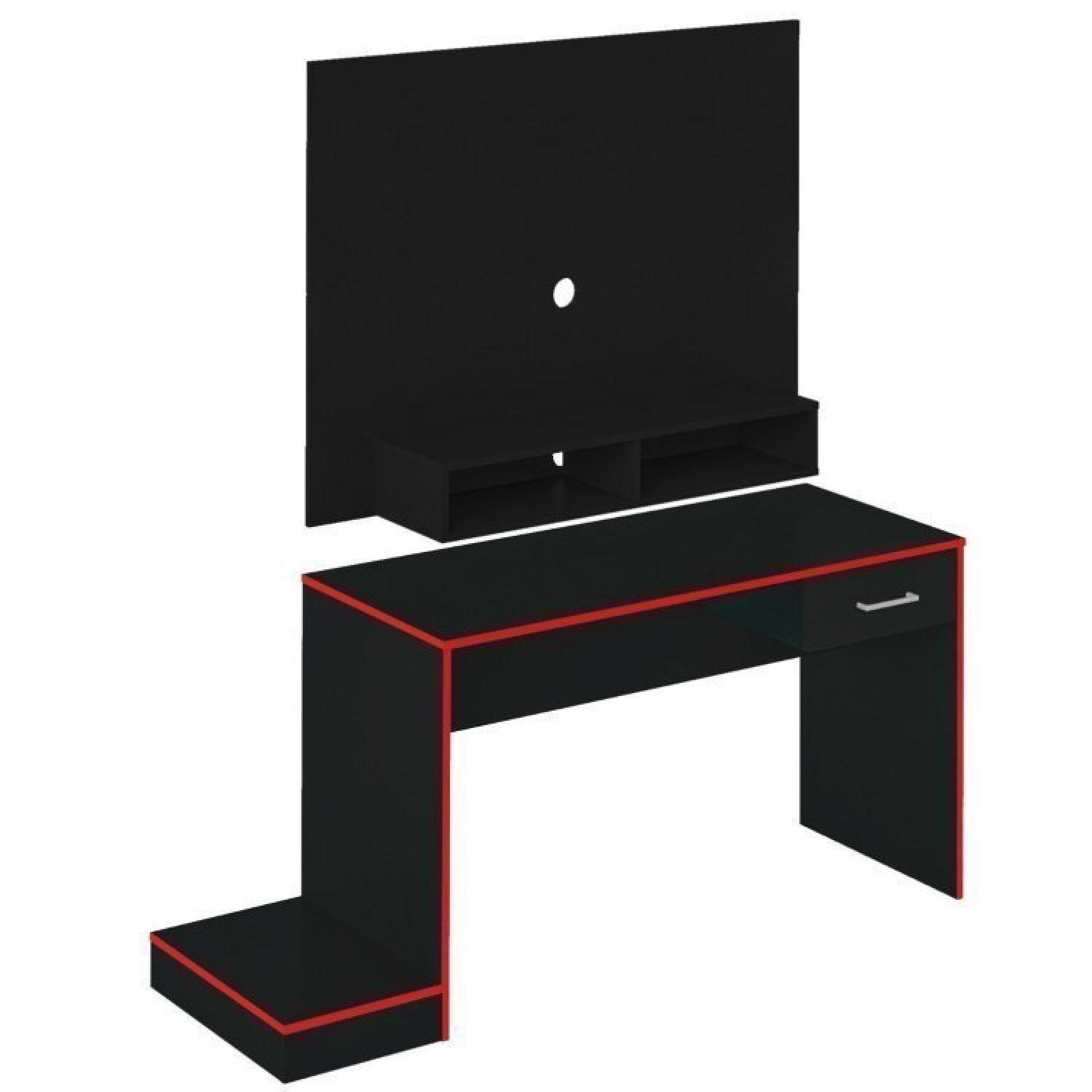 Mesa Gamer com Painel Para TV até 42 Polegadas Flash Espresso Móveis - 4