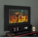 Ver imagem 2 de Mesa Gamer com Painel Para TV até 42 Polegadas Flash 1 Gaveta 160,5cm Espresso Móveis Preto E Vermelho