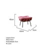 Poltrona Cadeira Decorativa Costela Pés de Ferro com Base:suede Rose - 4