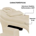 Ver imagem 2 de Maca Estofada Estética Botonê 70 Cm Sobrancelha Cilios Cor:marfim