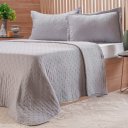Ver imagem 2 de Kit Colcha Casal Miraggio New Soft 100% Poliéster 220x240cm Cinza Soft