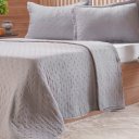 Ver imagem 1 de Kit Colcha Casal Miraggio New Soft 100% Poliéster 220x240cm Cinza Soft