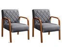Ver imagem 1 de Kit 2 Poltronas Lara Cor:Linho Cinza 320