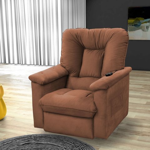 Poltrona do Papai Reclinável Elétrica Mx-40 Veludo Porsche 