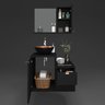 Gabinete para Banheiro com Cuba Kit Completo Armário + Cuba + Espelheira Preto com Cobre Nuestra - 8