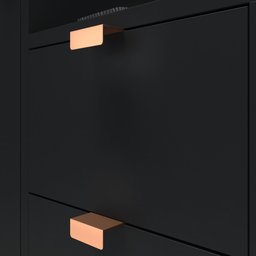 Gabinete para Banheiro com Cuba Kit Completo Armário + Cuba + Espelheira Preto com Cobre Nuestra - 5