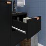 Gabinete para Banheiro com Cuba Kit Completo Armário + Cuba + Espelheira Preto com Cobre Nuestra - 3
