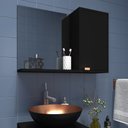 Ver imagem 7 de Gabinete para Banheiro com Cuba Kit Completo Armário + Cuba + Espelheira Preto com Cobre Nuestra
