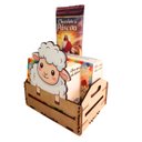 Ver imagem 2 de Cestinha de Páscoa Cordeiro com Chocolate e Jogos Religiosos Exclusivos