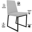 Ver imagem 4 de Kit 06 Cadeiras Decorativas Estofada para Sala de Jantar Dafne L02 Linho Cinza - lyam decor