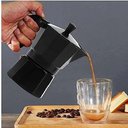 Ver imagem 3 de Cafeteira Italiana 6 Xícaras Café Chaleira Aluminio Preta Expresso Bcs