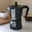 Ver imagem 4 de Cafeteira Italiana 6 Xícaras Café Chaleira Aluminio Preta Expresso Bcs