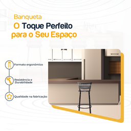 Banqueta Alta para Cozinha Junco Degradê Bancada Bistrô Balcão Ilhas Área Gourmet Piscina - 3
