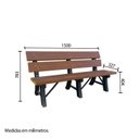 Ver imagem 3 de Banco Jardim Madeira Plástica In Brasil 150cm Ecológico 3 Lugares