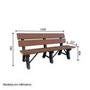 Ver imagem 2 de Banco de Jardim 150cm em Madeira Plástica