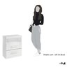 Mesa de Cabeceira Criado Compacto Quarto Cama Branco - 5
