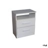 Mesa de Cabeceira Criado Compacto Quarto Cama Branco - 6