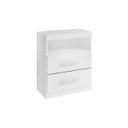 Ver imagem 2 de Mesa de Cabeceira Criado Compacto Quarto Cama Branco