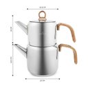 Ver imagem 4 de Chaleira & Bule de Chá Aço Inox Turco Mira Tamanho Medio