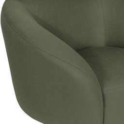 Poltrona Decorativa Liz Base Fixa Linho Verde - Casaepoltrona - 7