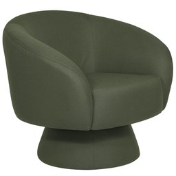 Poltrona Decorativa Liz Base Fixa Linho Verde - Casaepoltrona - 1
