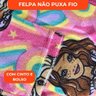 Roupão Aveludado Lepper Estampado Personagens Infantil Barbie P - 3