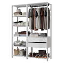 Ver imagem 3 de Guarda-Roupa Closet Modulado 2 Gavetas 129 cm Valencia Madesa