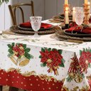 Ver imagem 2 de Toalha de Mesa Quadrada 4 Lugares Natal Natalino Papai Noel Estampa:natal 107