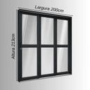 Ver imagem 4 de Porta de Aço de Correr Lateral com Travessa 3 Folhas 213x200cm Aço Pronto Riobras