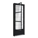 Ver imagem 1 de Porta de Aço de Giro com Postigo e Grade Quadrada 215x85cm Aço Pronto Riobras Abertura Esquerda Preto