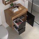 Ver imagem 3 de Gabinete para Banheiro Clarice 60 Cm com Tampo - Fabribam