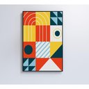 Ver imagem 2 de Quadro Geométrico Colorido 15 40x60 Cm Vidro Impresso