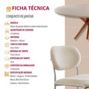 Ver imagem 7 de Sala de Jantar Mesa Ballare com 4 Cadeiras Moderna Mobilia Linho Off/imbuia/off/prata