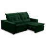 Sofa Retratil Reclinavel 2 Lugares 1,80m Atlantis Veludo Verde Lansofbr Lansof Brasil - 2
