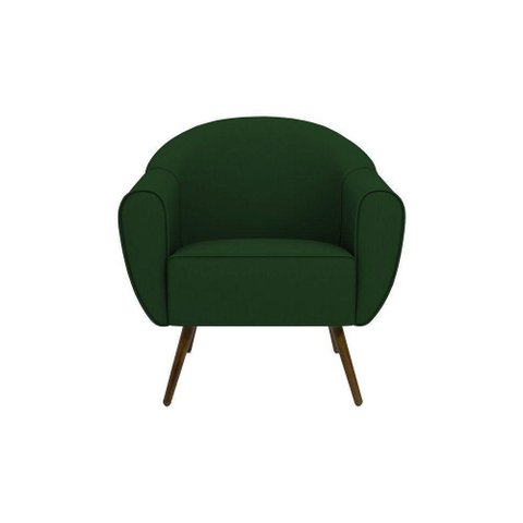 Poltrona Decorativa Sacha Veludo Verde