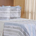 Ver imagem 3 de Kit Colcha Queen 200 Fios Estampada New 100% Algodão 240x260cm Ligne