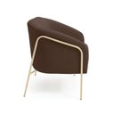 Ver imagem 5 de Sofá 2 Lugares Namoradeira Stella Industrial Alta Champanhe Suede Marrom D03 - D’Rossi