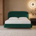 Ver imagem 3 de Cama Queen Flutuante com Cabeceira 160cm Aura W01 Bouclê Verde - Lyam Decor