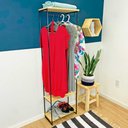 Ver imagem 2 de Arara Armário Modular Industrial Slim Natural e Preto