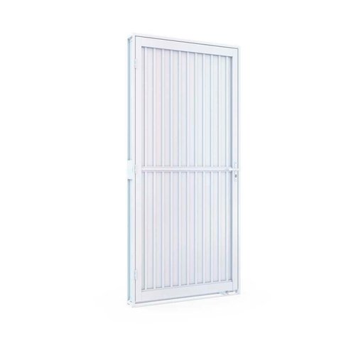 Porta de Aço de Giro Calha 215x100cm Aço Pronto Riobras Abertura Direita Branco