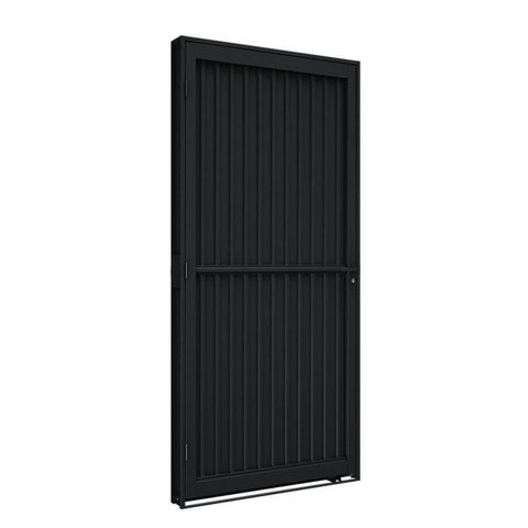 Porta de Aço de Giro Calha 215x100cm Aço Pronto Riobras Abertura Esquerda