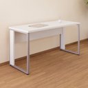 Ver imagem 1 de Mesa Escritório Diretor 150cm Tampo com Pé Quadro Yescasa Cinza