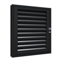 Ver imagem 2 de Porta de Aço de Giro para Alçapão com Porta Cadeado 80x60cm Aço Pronto Riobras Abertura Esquerda Preto