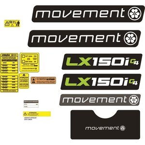 KIT ADESIVO ESTEIRA NOVA LINHA LX - 150i - G4 - MOVEMENT Casa Harmonia