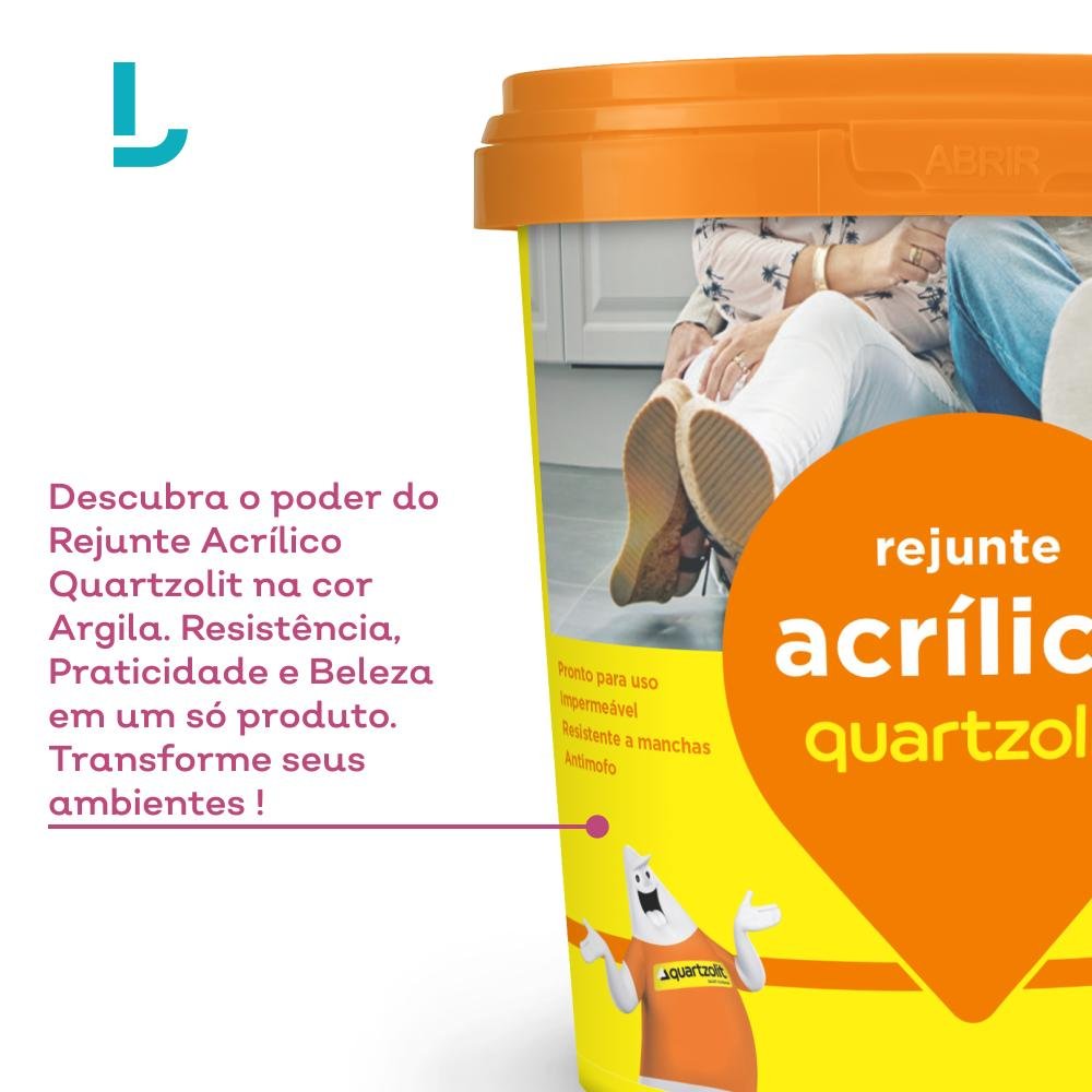 Rejunte Acrilico 1kg Argila - Quartzolit - 3