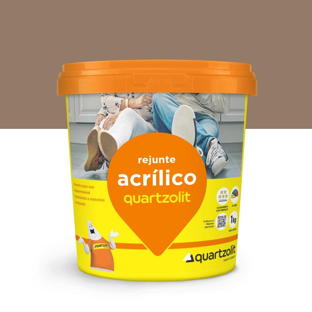 Rejunte Acrilico 1kg Argila - Quartzolit - 1